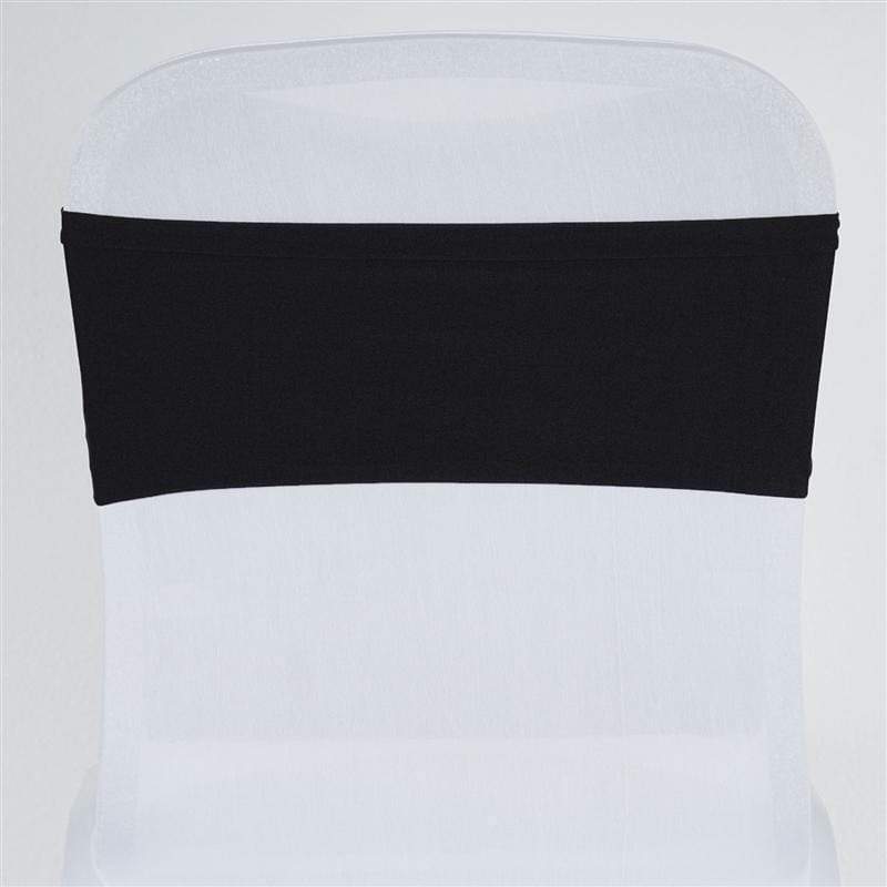 5 pcs Spandex Chair Sashes SASHP_SPX_BLK