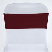 5 pcs Spandex Chair Sashes SASHP_SPX_BURG