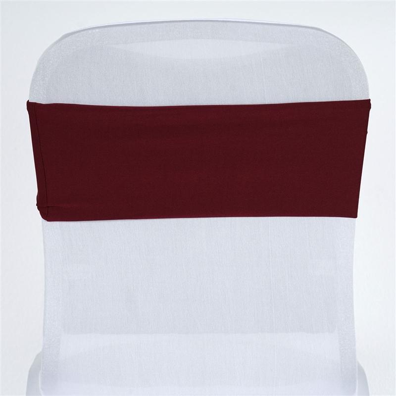 5 pcs Spandex Chair Sashes SASHP_SPX_BURG