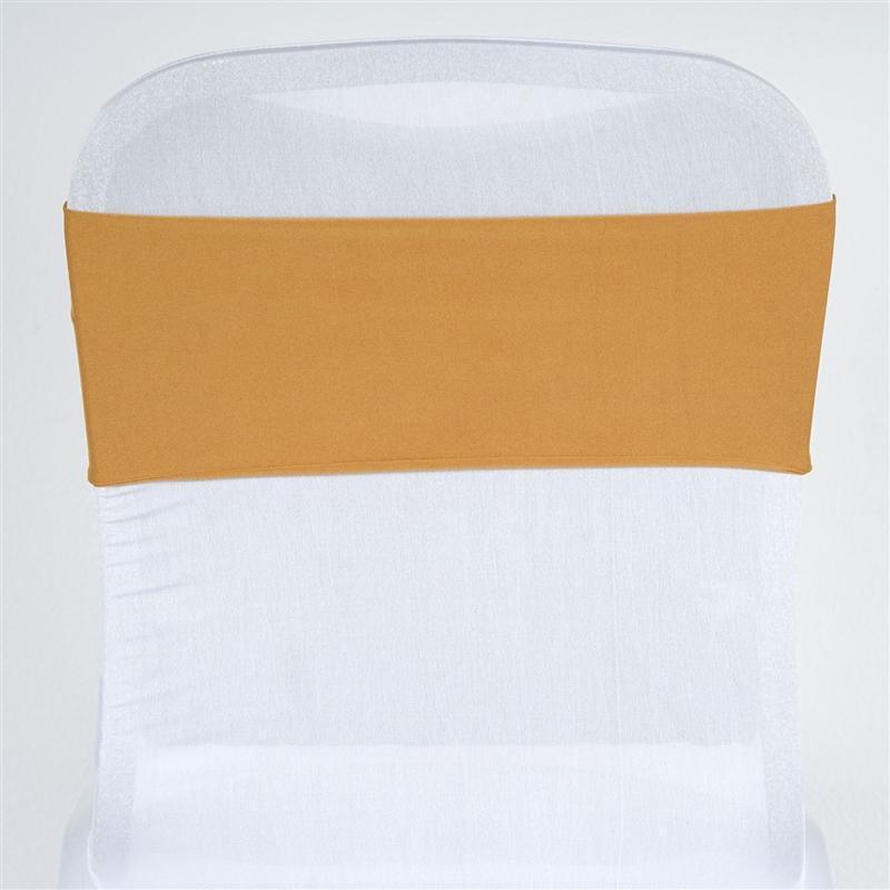 5 pcs Spandex Chair Sashes SASHP_SPX_GOLD