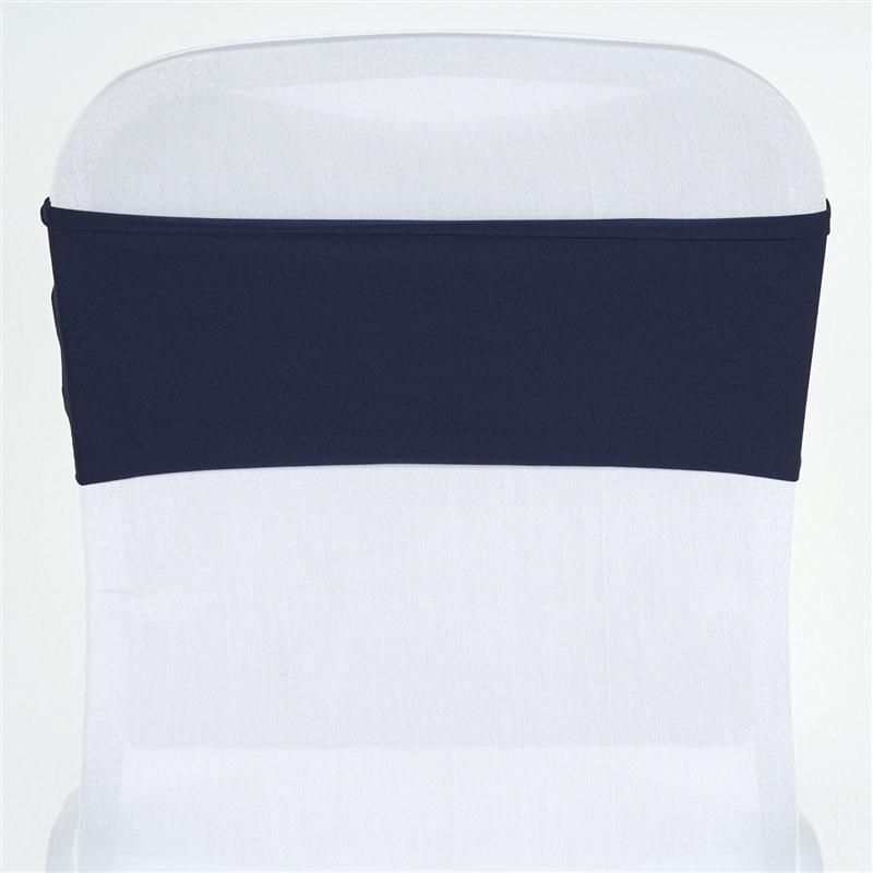 5 pcs Spandex Chair Sashes SASHP_SPX_NAVY