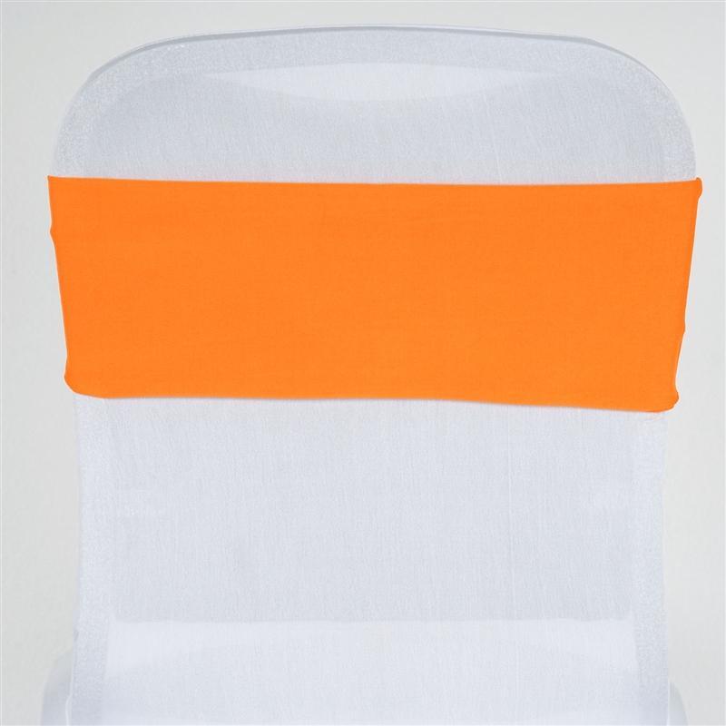 5 pcs Spandex Chair Sashes SASHP_SPX_ORNG
