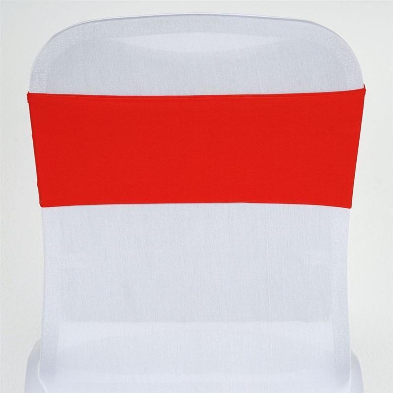 5 pcs Spandex Chair Sashes SASHP_SPX_RED