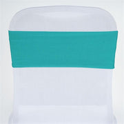 5 pcs Spandex Chair Sashes SASHP_SPX_TURQ