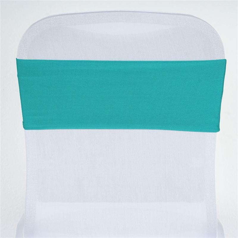 5 pcs Spandex Chair Sashes SASHP_SPX_TURQ