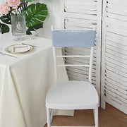 5 pcs Spandex Chair Sashes with Silver Round Buckle Brooches