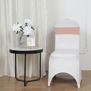 5 pcs Spandex Chair Sashes with Silver Round Buckle Brooches