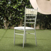 5 pcs Spandex Chair Sashes with Silver Round Buckle Brooches