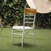 5 pcs Spandex Chair Sashes with Silver Round Buckle Brooches