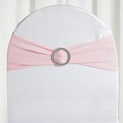5 pcs Spandex Chair Sashes with Silver Round Buckle Brooches SASHP_SPX03_046
