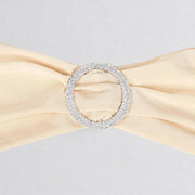 5 pcs Spandex Chair Sashes with Silver Round Buckle Brooches SASHP_SPX03_081