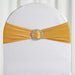 5 pcs Spandex Chair Sashes with Silver Round Buckle Brooches SASHP_SPX03_GOLD