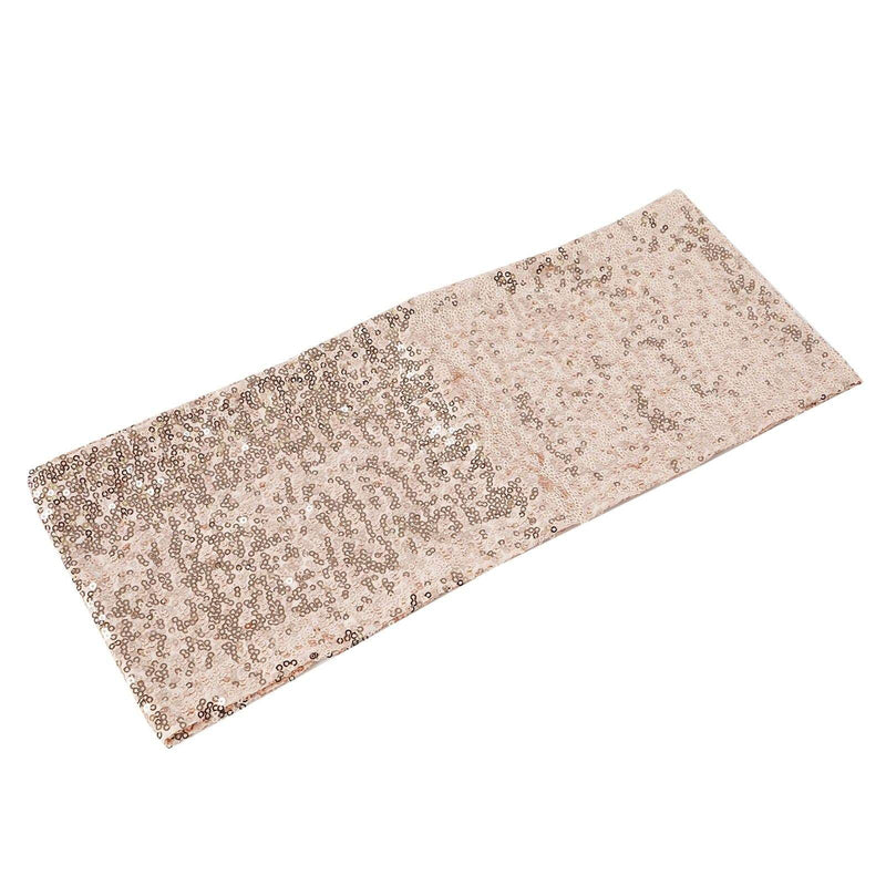 5 pcs Spandex Sequined Chair Sashes