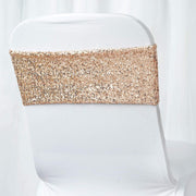 5 pcs Spandex Sequined Chair Sashes