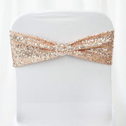 5 pcs Spandex Sequined Chair Sashes