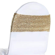 5 pcs Spandex Sequined Chair Sashes