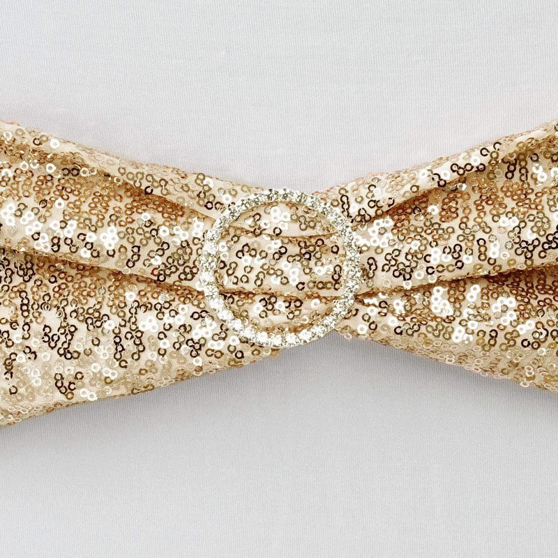 5 pcs Spandex Sequined Chair Sashes