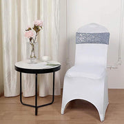 5 pcs Spandex Sequined Chair Sashes