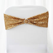 5 pcs Spandex Sequined Chair Sashes