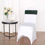 5 pcs Spandex Sequined Chair Sashes
