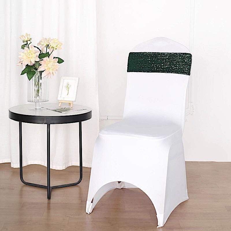 5 pcs Spandex Sequined Chair Sashes