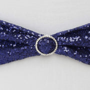 5 pcs Spandex Sequined Chair Sashes