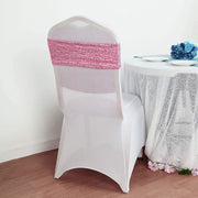 5 pcs Spandex Sequined Chair Sashes