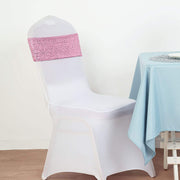 5 pcs Spandex Sequined Chair Sashes