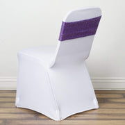 5 pcs Spandex Sequined Chair Sashes