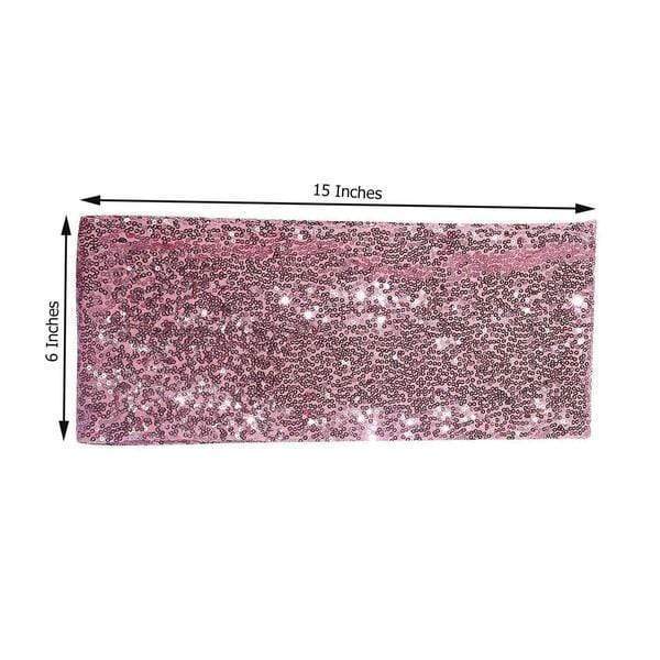 5 pcs Spandex Sequined Chair Sashes