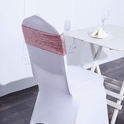 5 pcs Spandex Sequined Chair Sashes