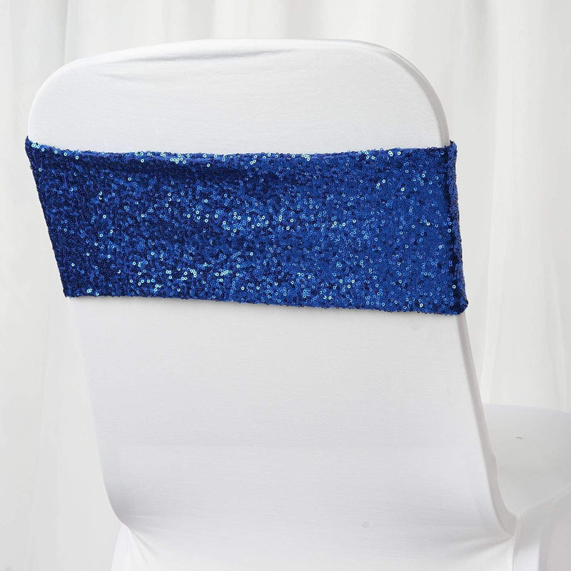 5 pcs Spandex Sequined Chair Sashes