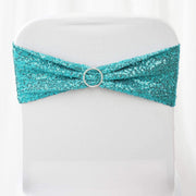 5 pcs Spandex Sequined Chair Sashes