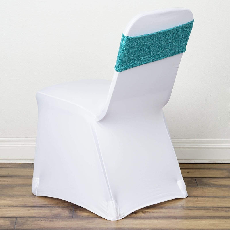 5 pcs Spandex Sequined Chair Sashes