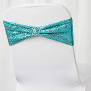 5 pcs Spandex Sequined Chair Sashes