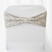 5 pcs Spandex Sequined Chair Sashes