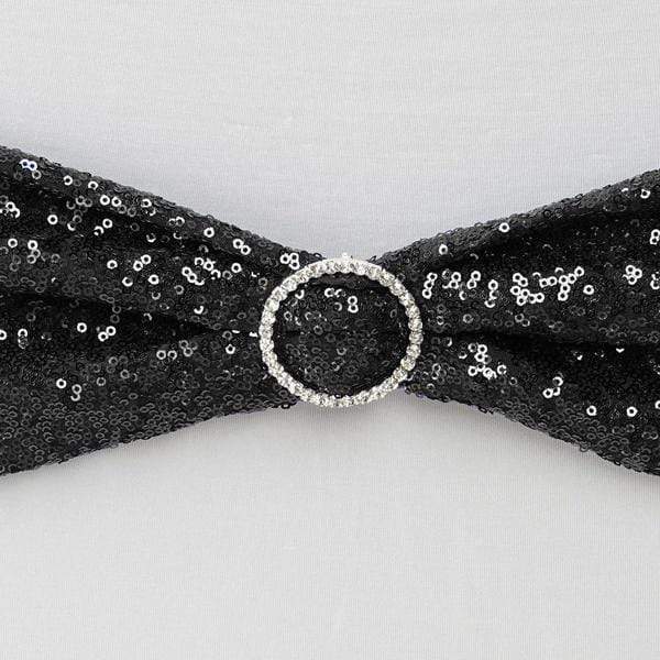 5 pcs Spandex Sequined Chair Sashes