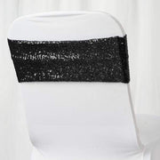 5 pcs Spandex Sequined Chair Sashes