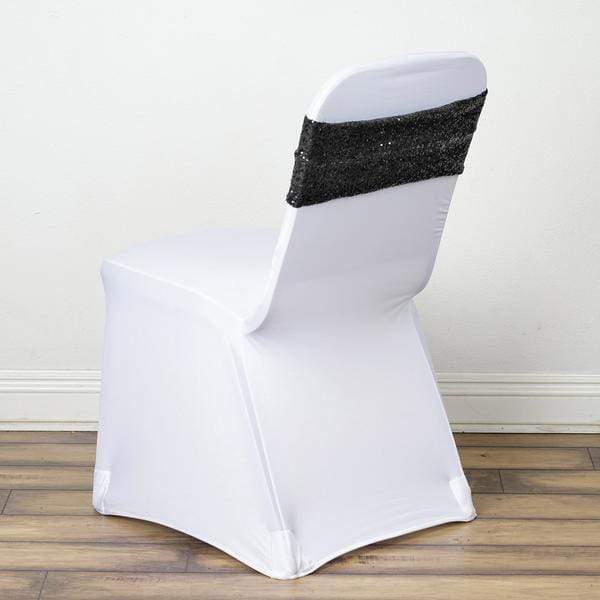 5 pcs Spandex Sequined Chair Sashes