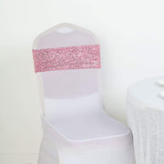 5 pcs Spandex Sequined Chair Sashes