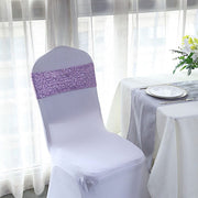 5 pcs Spandex Sequined Chair Sashes