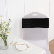 5 pcs Velvet Ruffled Stretchable Chair Sashes