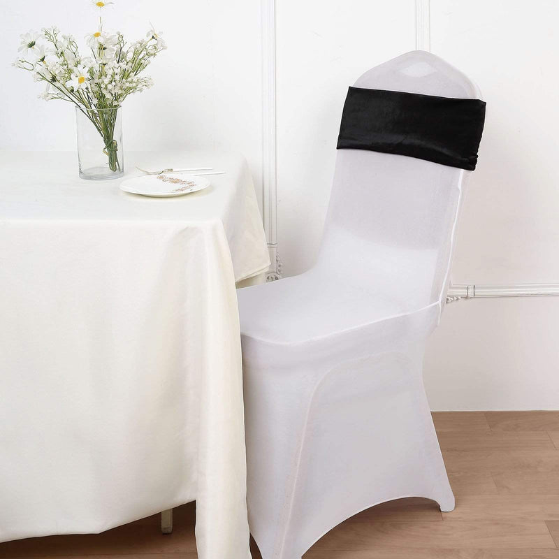 5 pcs Velvet Ruffled Stretchable Chair Sashes