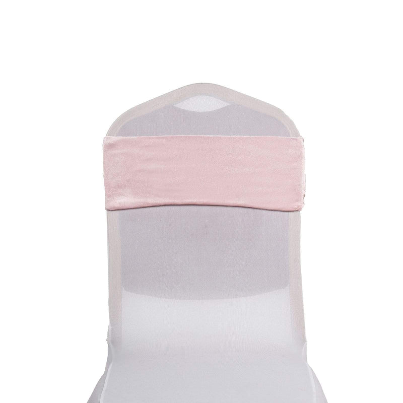 5 pcs Velvet Ruffled Stretchable Chair Sashes