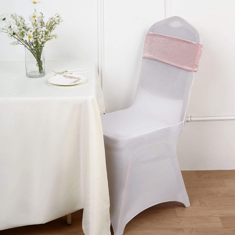 5 pcs Velvet Ruffled Stretchable Chair Sashes