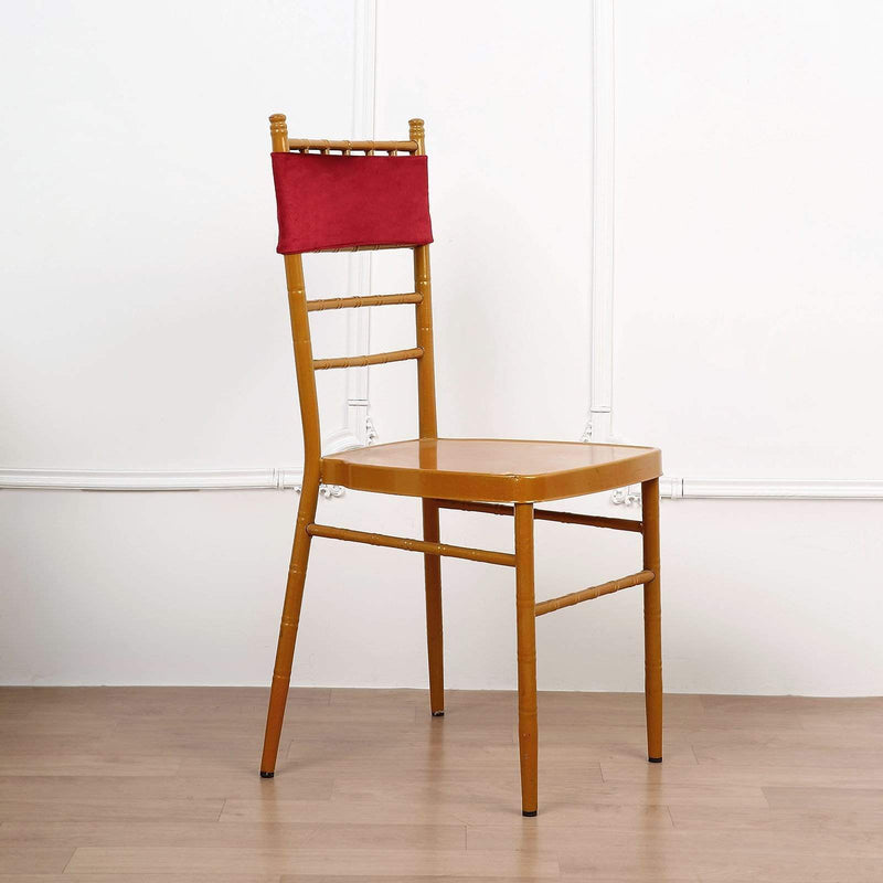 5 pcs Velvet Ruffled Stretchable Chair Sashes
