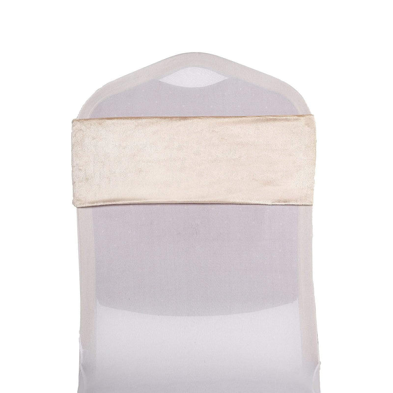 5 pcs Velvet Ruffled Stretchable Chair Sashes