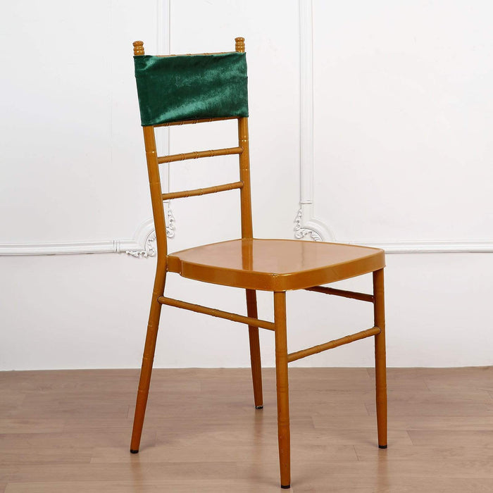 5 pcs Velvet Ruffled Stretchable Chair Sashes