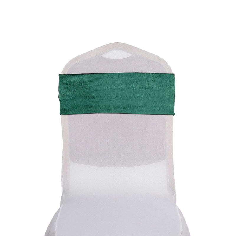 5 pcs Velvet Ruffled Stretchable Chair Sashes