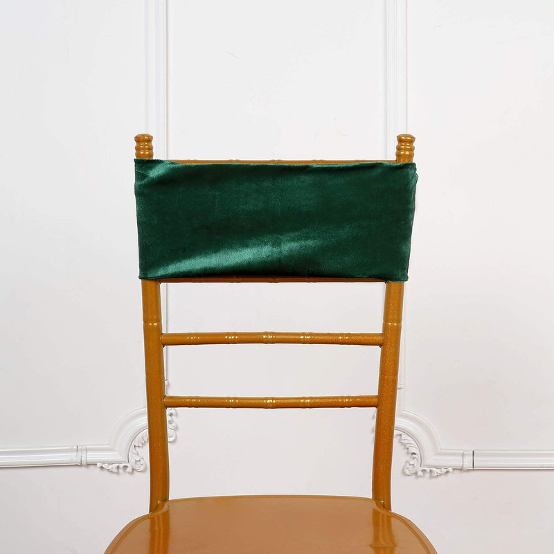 5 pcs Velvet Ruffled Stretchable Chair Sashes